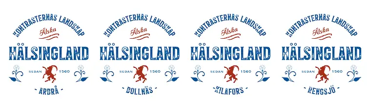Varianter logotyper Hälsingland