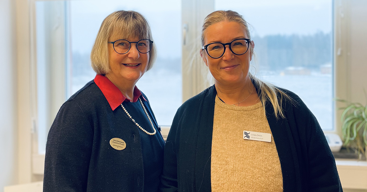 Chatarina Plomér, enhetschef på Beroendecentrum och öppenvårdsenheten samt Linda Delin, vårdenhetschef på Region Gävleborg
