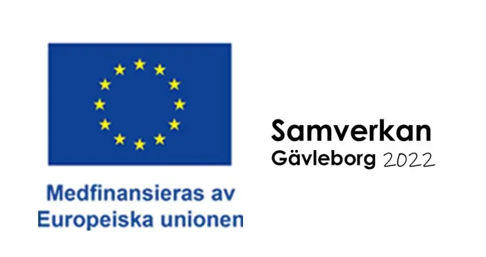 EU-logotyp tillsammans med Samverkan Gävleborgs logotyp