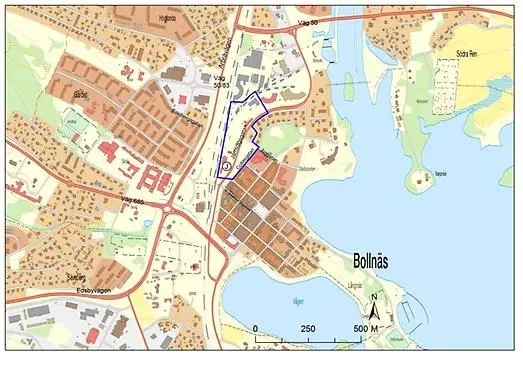 Kartbild stadsutveckling Järnvägsgatan