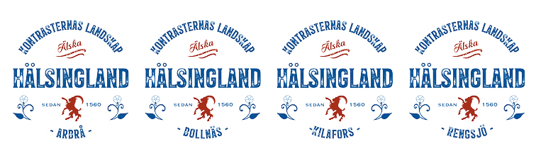 Varianter logotyper Hälsingland