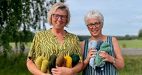 Maria Sundin och Ulla-Britt Nygren på företaget Garnbutiken i Kilafors