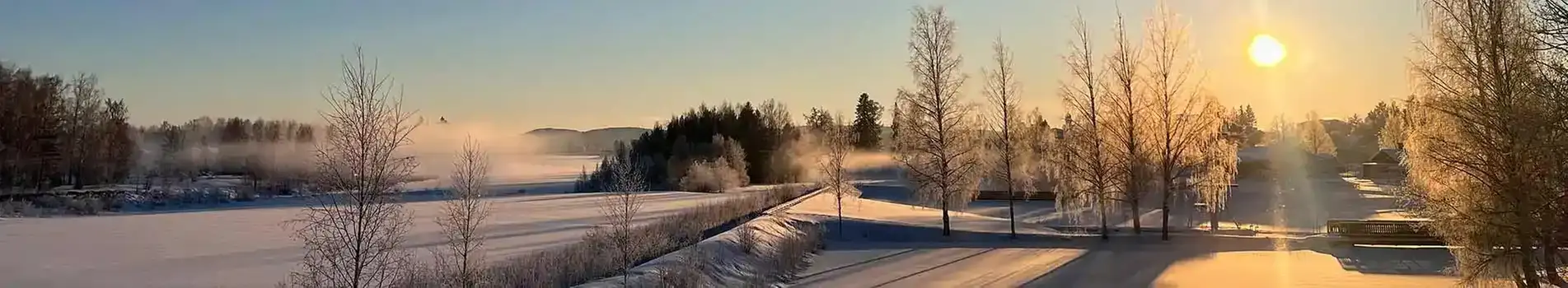 Vinterlandskap vid Renbron i Bollnäs. Foto Victoria West.